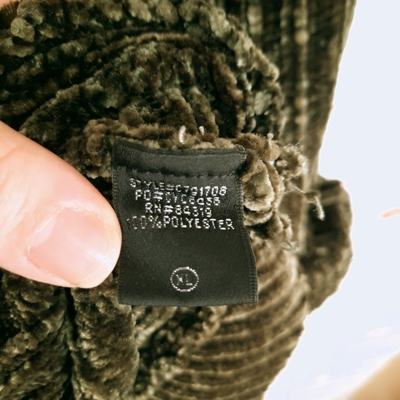 Cyrus Dark Green Chunky Chenille Knit Sweater - Picture 5 of 5